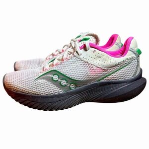 Saucony Kinvara 14 Women's Running Shoes Sneakers White Gravel Grey Size 10